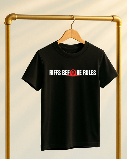 Minimalist Concert T-shirt: Riff Before Rules