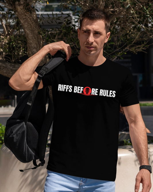 Minimalist Concert T-shirt: Riff Before Rules
